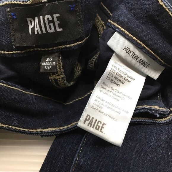 PAIGE Hoxton High Waist Ankle Skinny Jeans (E10) - Picture 3 of 3